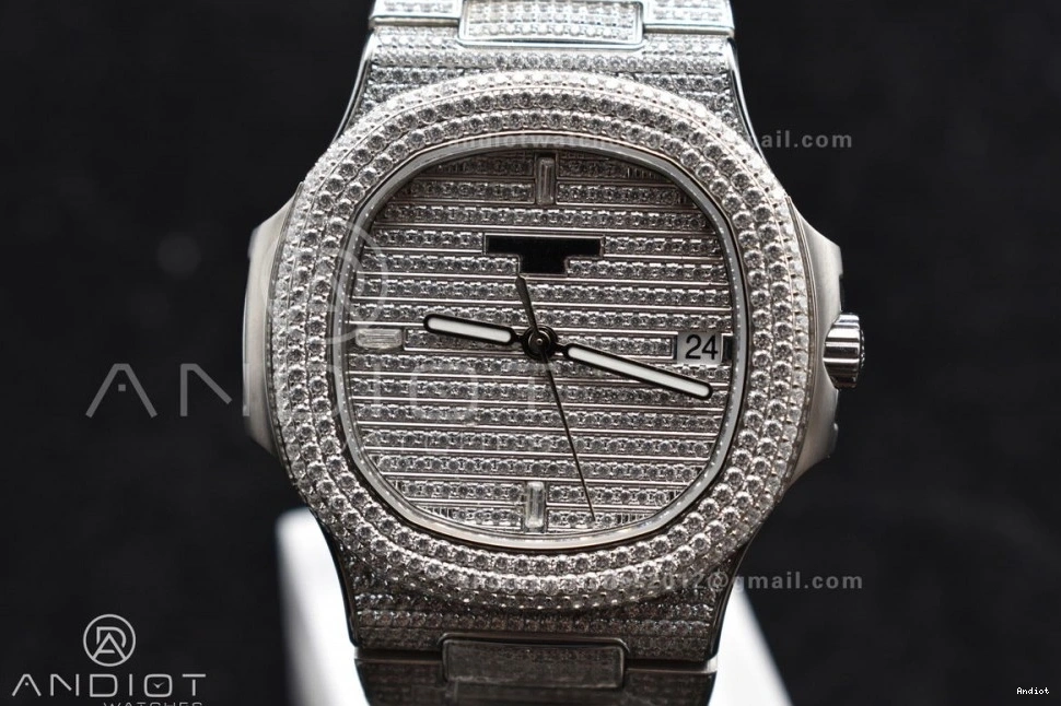 SS Diamonds Bezel Dial Bracelet & Diamonds Nautilus 5711 on A324 Full TWF 0123